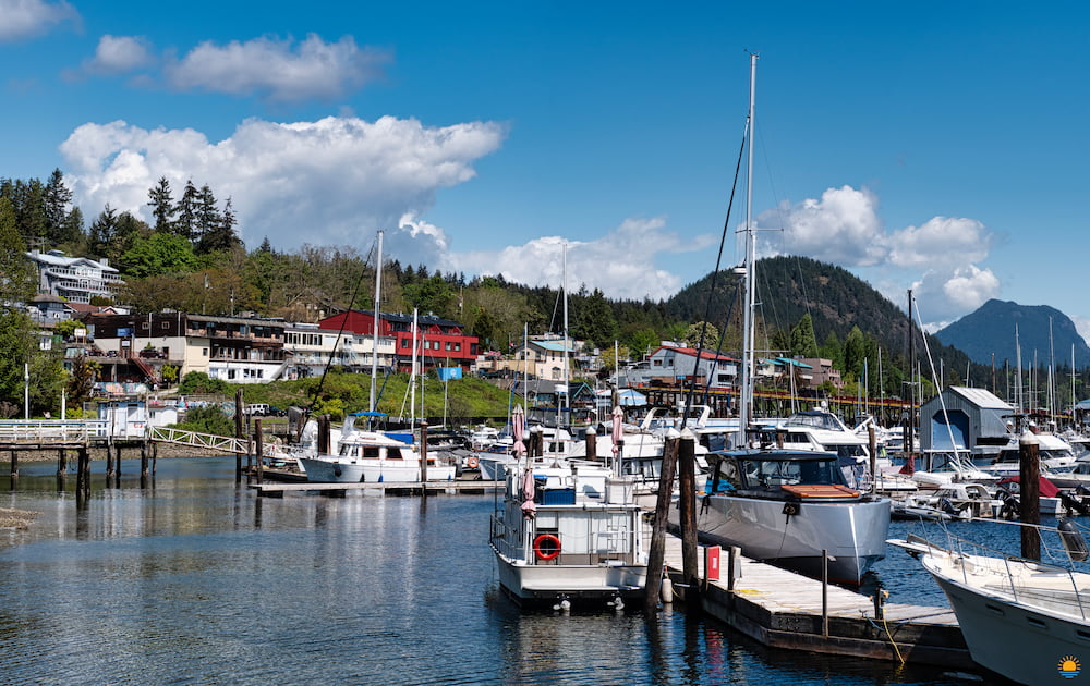 Gibsons Harbour and Soames Hill in Gibsons, BC