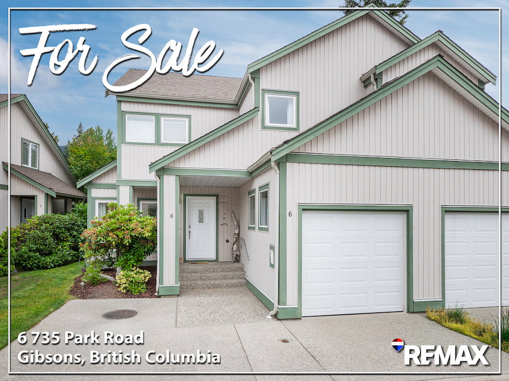 Photo of a residential townhouse that's for sale in Gibsons, BC.