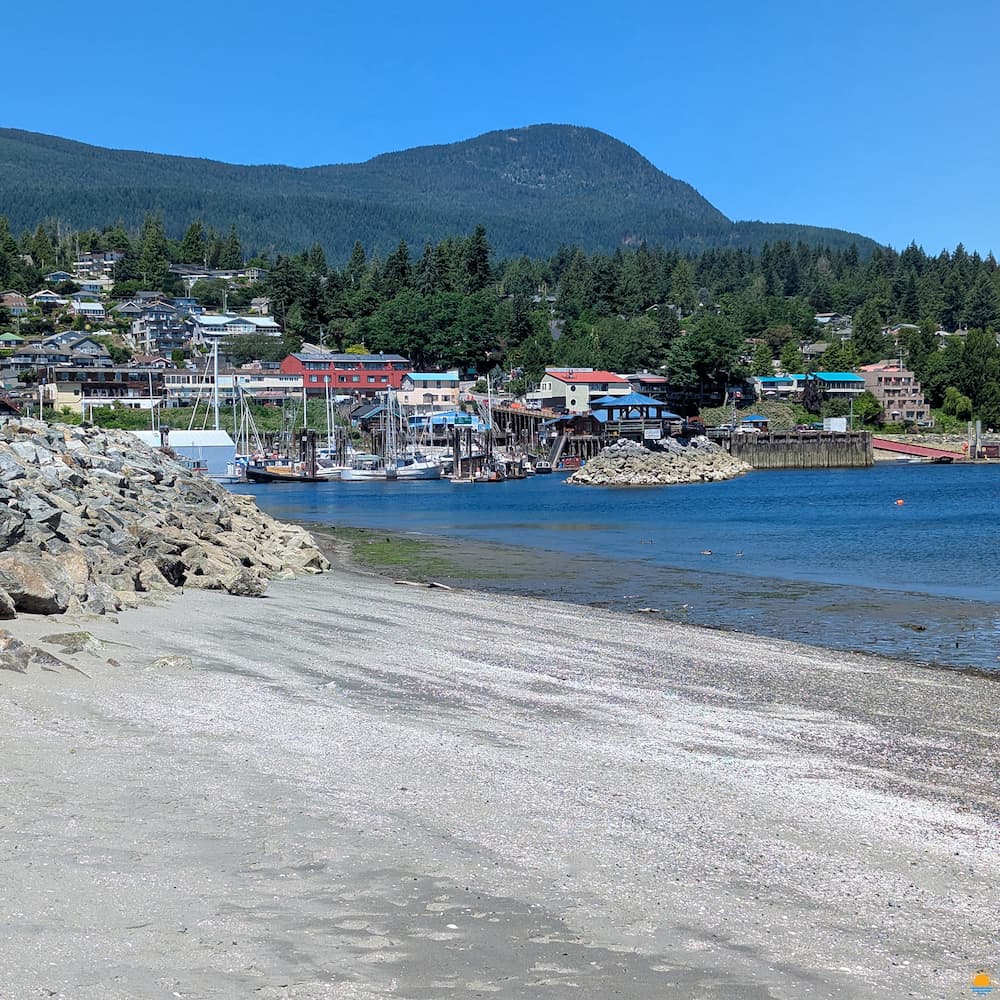Lower Gibsons as seen from Breakwater Park on the Sunshine Coast, BC