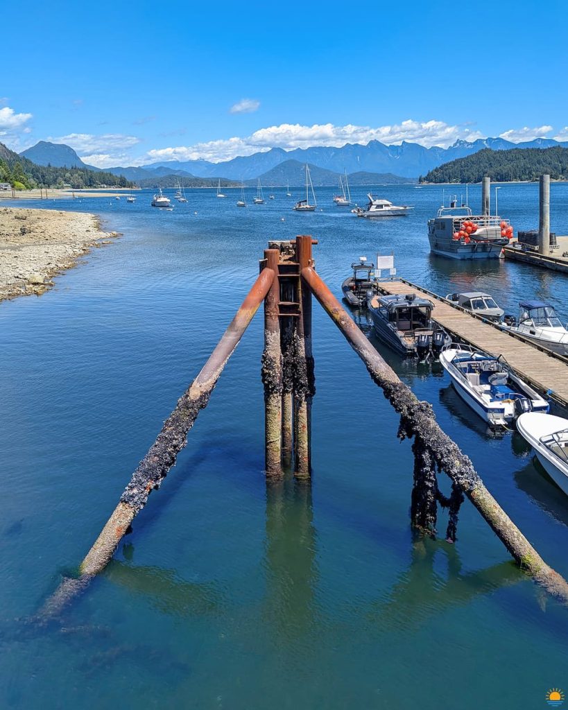 Shoal Channel as seen from the government dock in Gibsons, BC