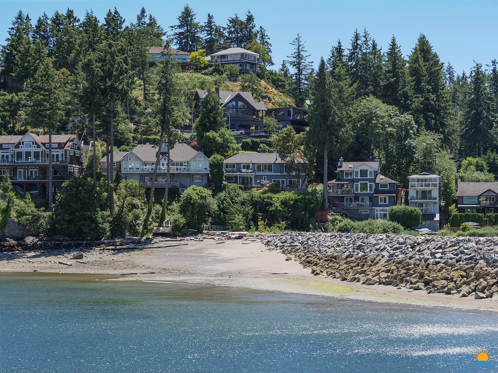 Houses on the Bluff near Breakwater Park in Gibsons, BC